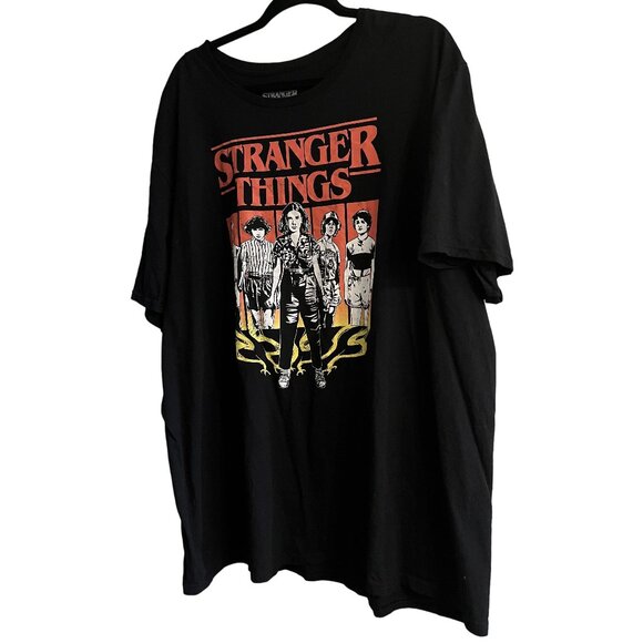 Stranger Things Netflix 100% Cotton Black Graphic Tshirt 3XL Unixex Men's Ladies - Picture 1 of 5